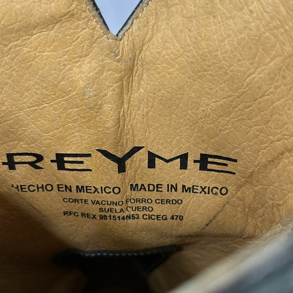 Black Leather Cowboy Boots with Embroidered Design - Picture 15 of 15